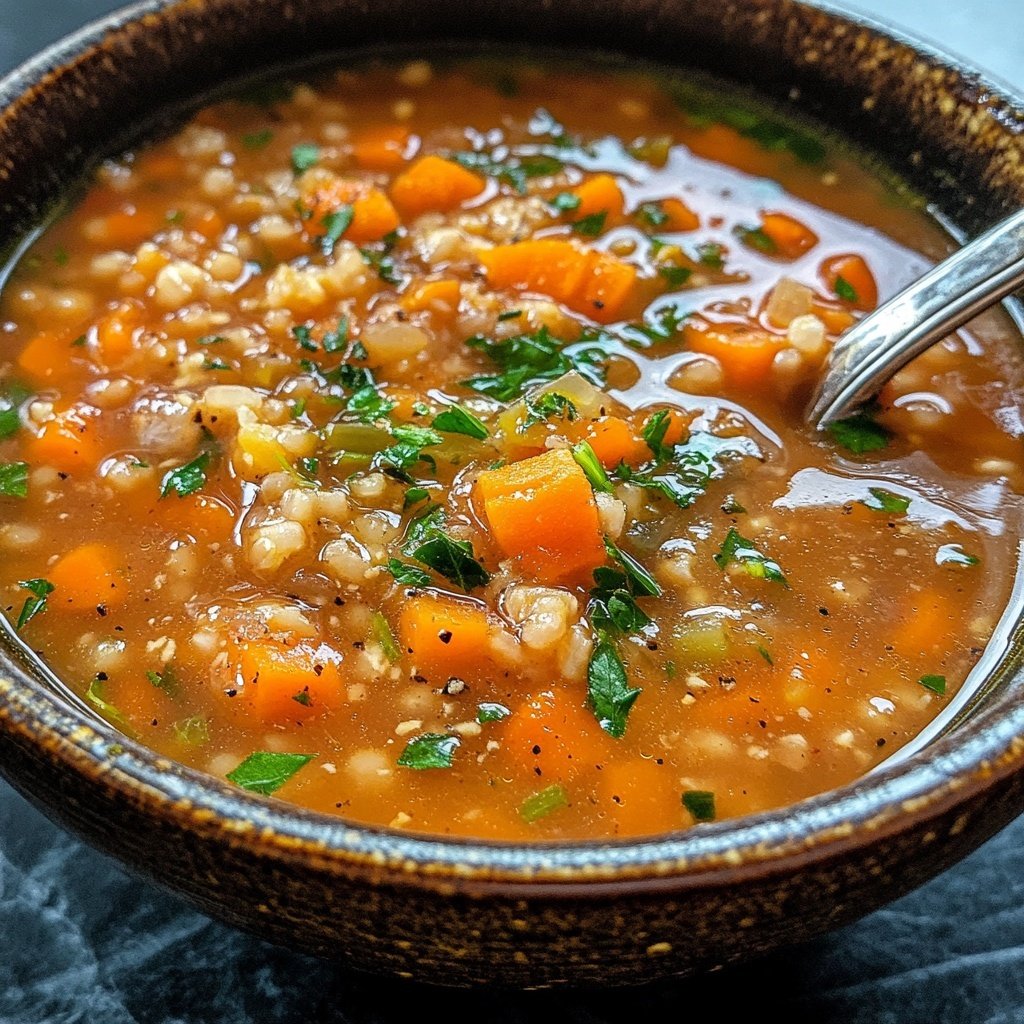Linsensuppe mit Karotten
