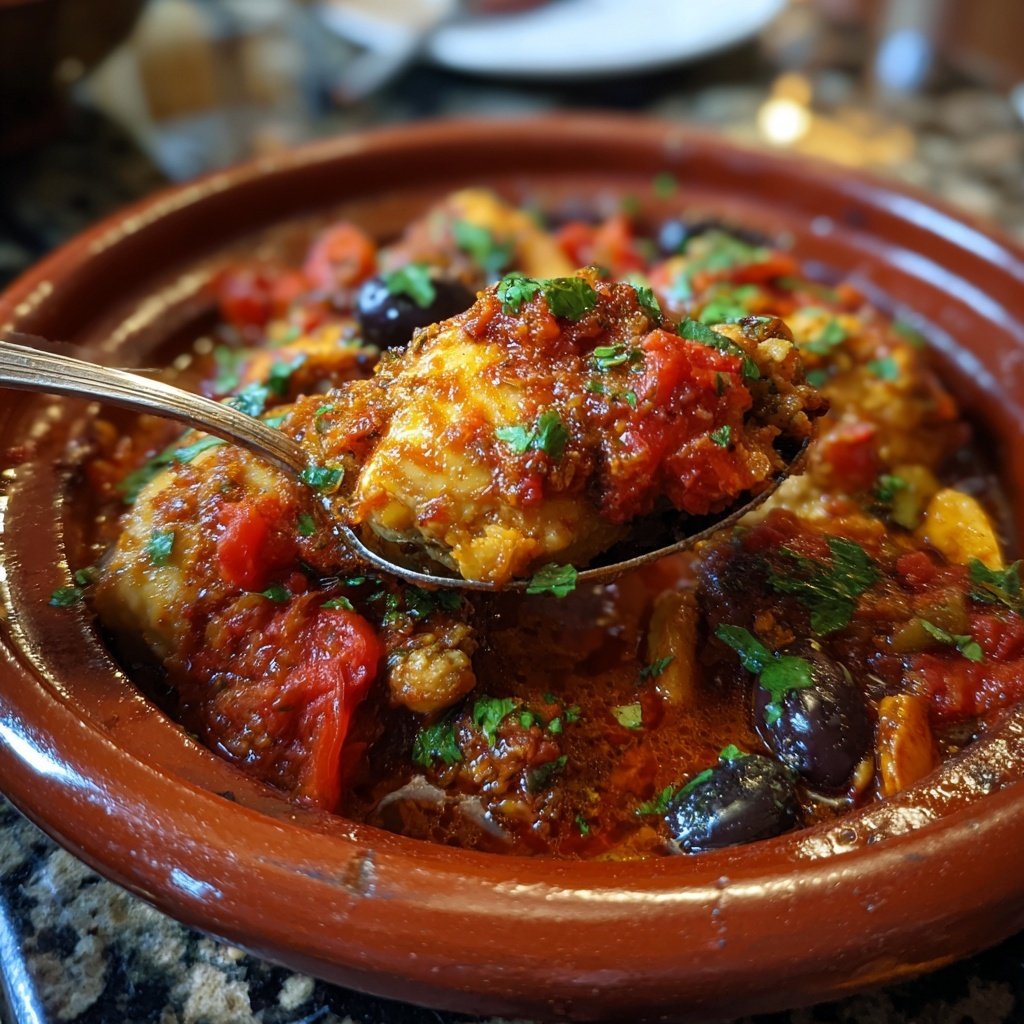 Internationale Küche Marokkanisches Hähnchen-Tagine