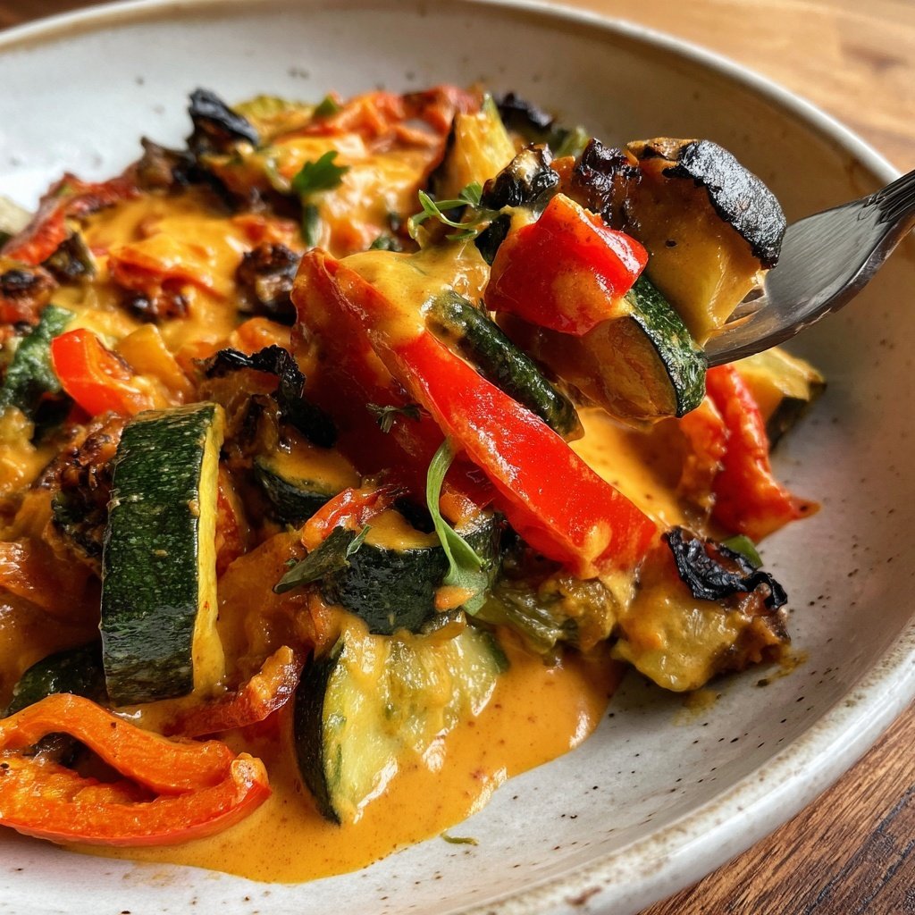 Gemüsepfanne mit Erdnusssauce