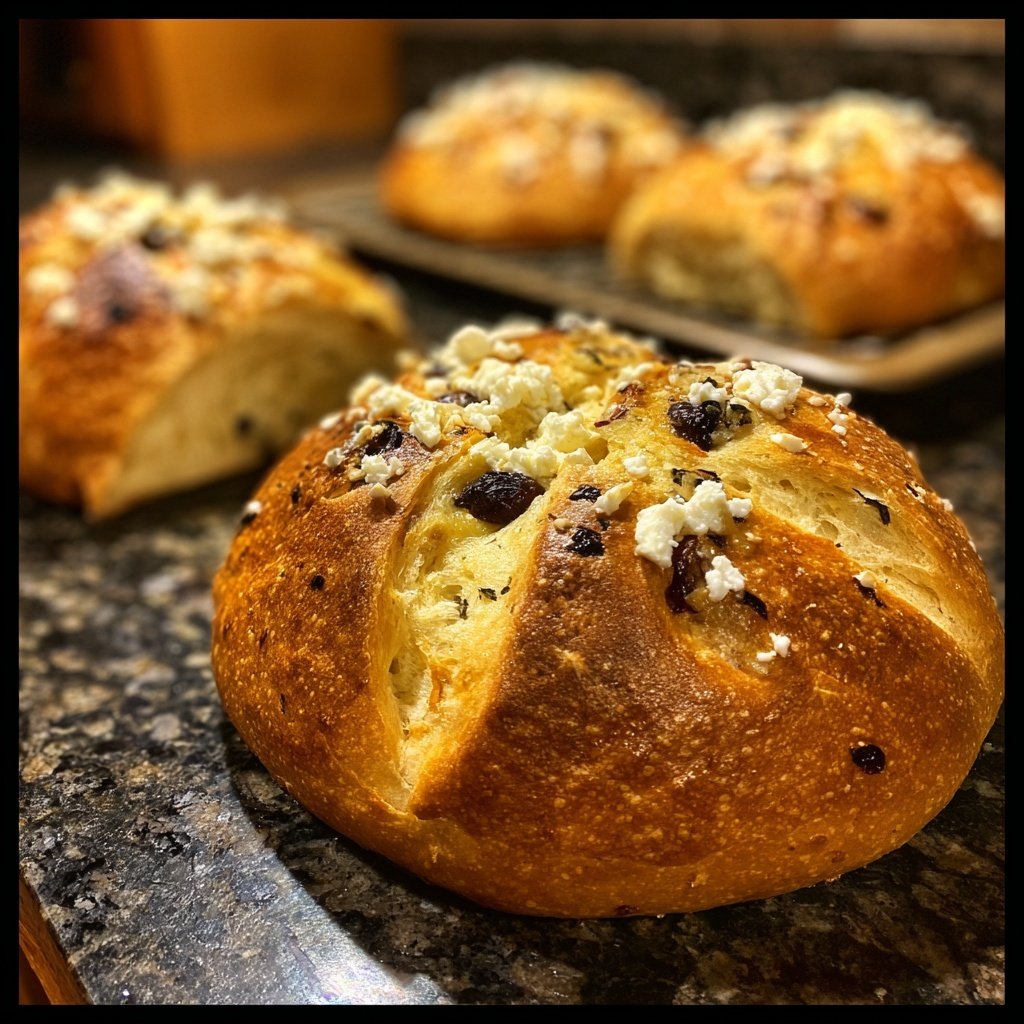Zupfbrot Mit Oliven Und Feta